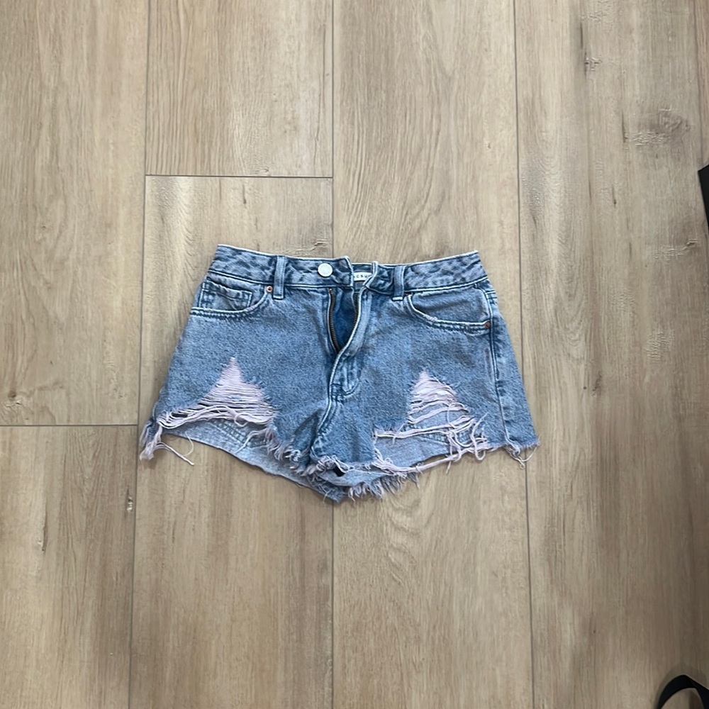 High rise distressed denim shorts sz - 24 (Pacsun)